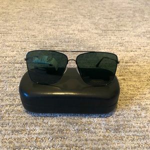 Tom Ford square Aviator Sunglasses, Black